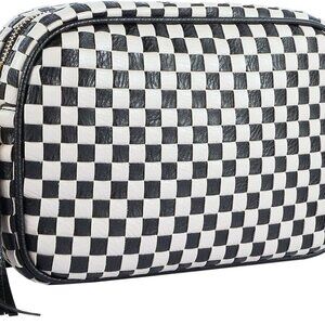 Woven Crossbody Bag Vegan Leather Small Summer Trendy Purse for Women